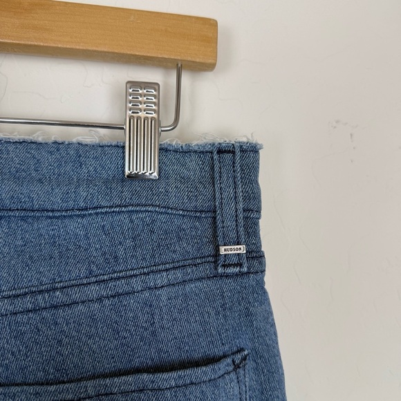 Hudson Jeans Womens Holly High Rise Straight Crop Frayed Hem Grommets - Picture 4 of 13